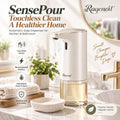 Raqenoil™ SensePour Rechargeable Touchless Soap Dispenser – Automatic Sensor Pump for Kitchen & Bathroom, USB-C