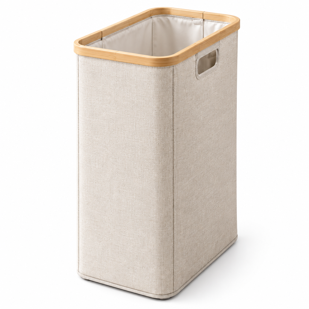 Raqenoil™ SlimCarry 18-Gallon Laundry Hamper – Narrow Collapsible Clothes Basket with Removable Liner
