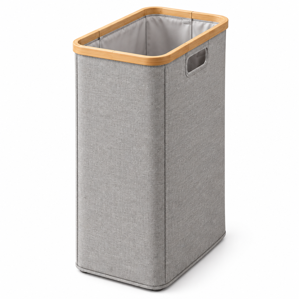 Raqenoil™ SlimCarry 18-Gallon Laundry Hamper – Narrow Collapsible Clothes Basket with Removable Liner