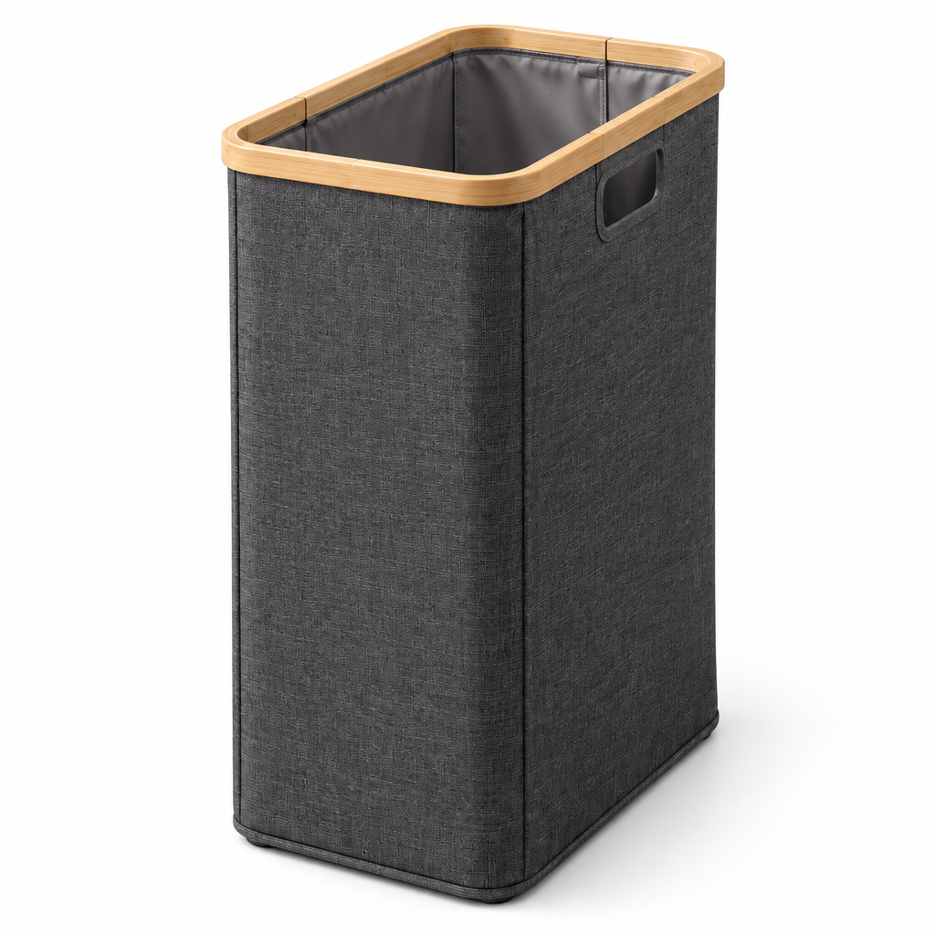 Raqenoil™ SlimCarry 18-Gallon Laundry Hamper – Narrow Collapsible Clothes Basket with Removable Liner